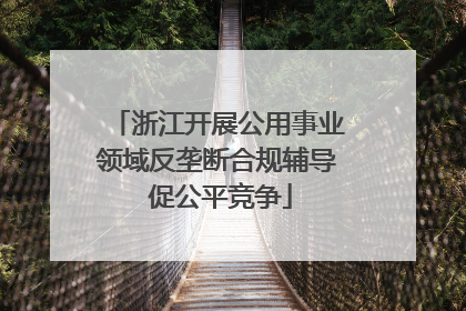 浙江开展公用事业领域反垄断合规辅导 促公平竞争
