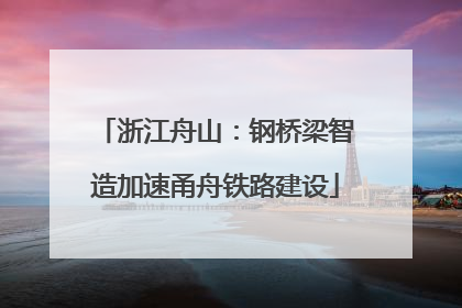 浙江舟山：钢桥梁智造加速甬舟铁路建设