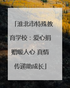 淮北市特殊教育学校：爱心捐赠暖人心 真情传递助成长