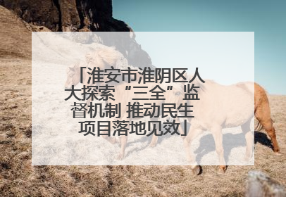 淮安市淮阴区人大探索“三全”监督机制 推动民生项目落地见效