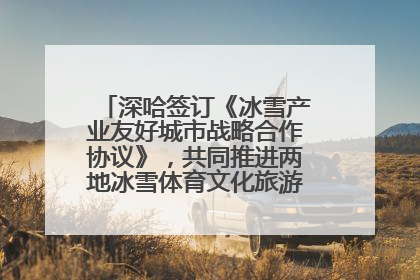 深哈签订《冰雪产业友好城市战略合作协议》，共同推进两地冰雪体育文化旅游高质量发展