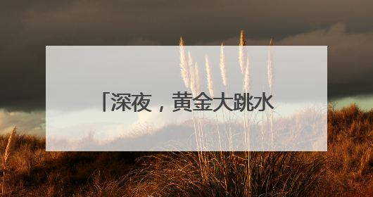 深夜，黄金大跳水！美股高开高走