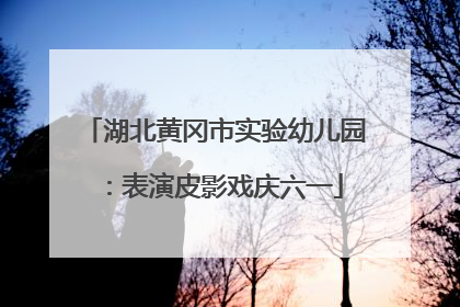 湖北黄冈市实验幼儿园：表演皮影戏庆六一