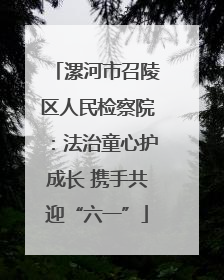 漯河市召陵区人民检察院：法治童心护成长 携手共迎“六一”