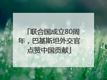 联合国成立80周年，巴基斯坦外交官点赞中国贡献