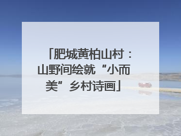 肥城黄柏山村：山野间绘就“小而美”乡村诗画