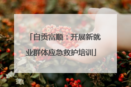 自贡富顺：开展新就业群体应急救护培训