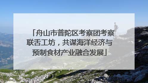 舟山市普陀区考察团考察联舌工坊，共谋海洋经济与预制食材产业融合发展
