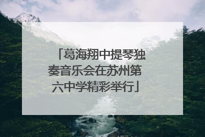 葛海翔中提琴独奏音乐会在苏州第六中学精彩举行