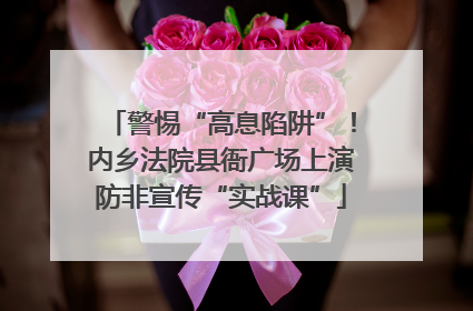 警惕“高息陷阱”！内乡法院县衙广场上演防非宣传“实战课”