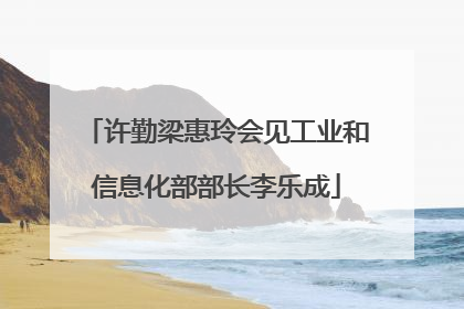 许勤梁惠玲会见工业和信息化部部长李乐成