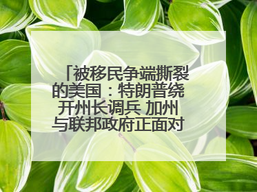 被移民争端撕裂的美国：特朗普绕开州长调兵 加州与联邦政府正面对抗丨封面头条