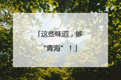 这些味道，够“青海”！