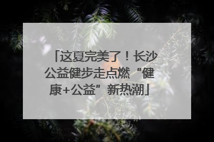 这夏完美了！长沙公益健步走点燃“健康+公益”新热潮