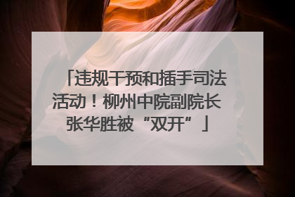 违规干预和插手司法活动！柳州中院副院长张华胜被“双开”