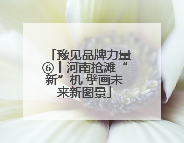 豫见品牌力量⑥丨河南抢滩“新”机 擘画未来新图景