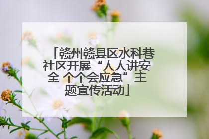 赣州赣县区水科巷社区开展“人人讲安全 个个会应急”主题宣传活动