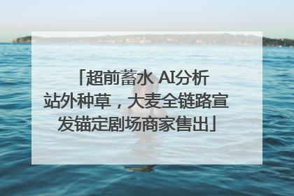 超前蓄水 AI分析 站外种草，大麦全链路宣发锚定剧场商家售出