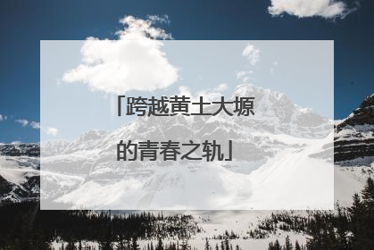 跨越黄土大塬的青春之轨