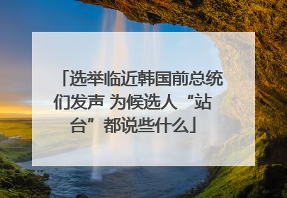 选举临近韩国前总统们发声 为候选人“站台”都说些什么