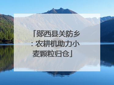 郧西县关防乡：农耕机助力小麦颗粒归仓