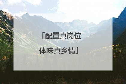配置真岗位 体味真乡情