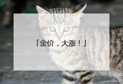 金价，大涨！