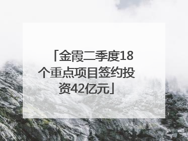 金霞二季度18个重点项目签约投资42亿元