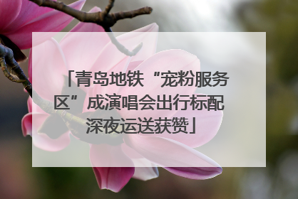 青岛地铁“宠粉服务区”成演唱会出行标配 深夜运送获赞
