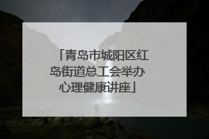 青岛市城阳区红岛街道总工会举办心理健康讲座