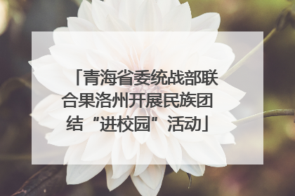 青海省委统战部联合果洛州开展民族团结“进校园”活动
