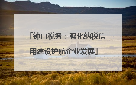 钟山税务：强化纳税信用建设护航企业发展