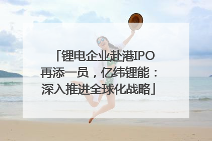 锂电企业赴港IPO再添一员，亿纬锂能：深入推进全球化战略