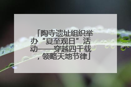 陶寺遗址组织举办“夏至观日”活动——穿越四千载，领略天地节律