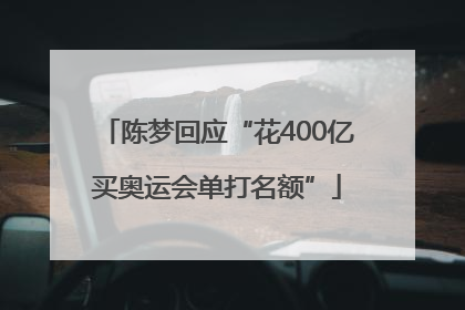 陈梦回应“花400亿买奥运会单打名额”
