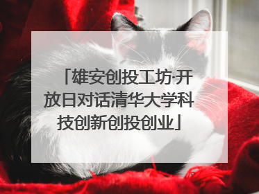 雄安创投工坊·开放日对话清华大学科技创新创投创业