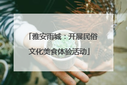 雅安雨城：开展民俗文化美食体验活动
