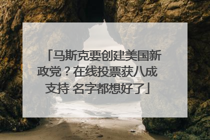 马斯克要创建美国新政党？在线投票获八成支持 名字都想好了