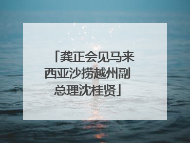 龚正会见马来西亚沙捞越州副总理沈桂贤