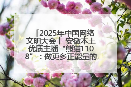 2025年中国网络文明大会丨 安徽本土优质主播“熊猫1108”：做更多正能量的事情 带给大家快乐