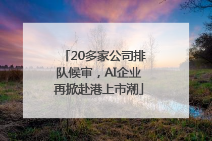 20多家公司排队候审，AI企业再掀赴港上市潮