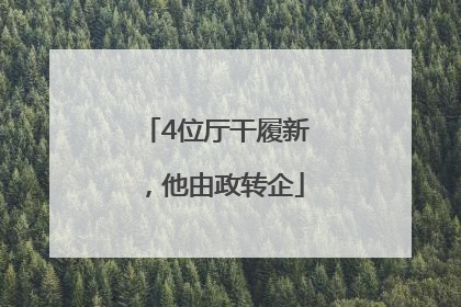 4位厅干履新，他由政转企