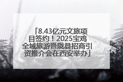 8.43亿元文旅项目签约！2025宝鸡全域旅游暨陇县招商引资推介会在西安举办
